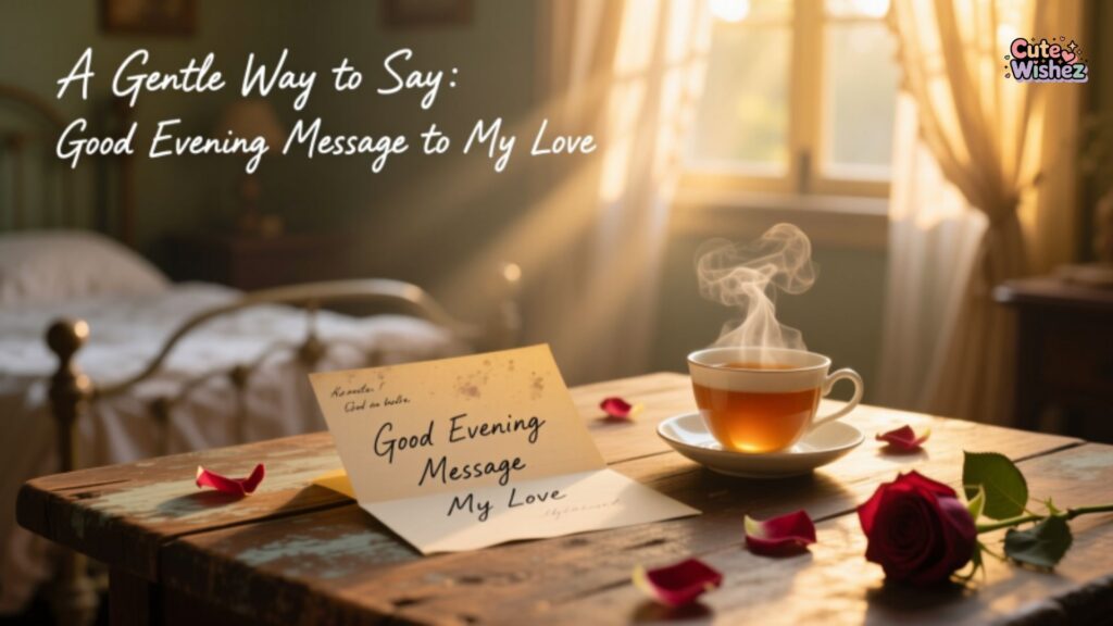 A Gentle Way to Say Good Evening Message to My Love