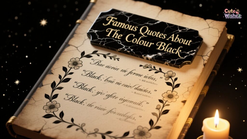 Famous Quotes About The Colour Black
