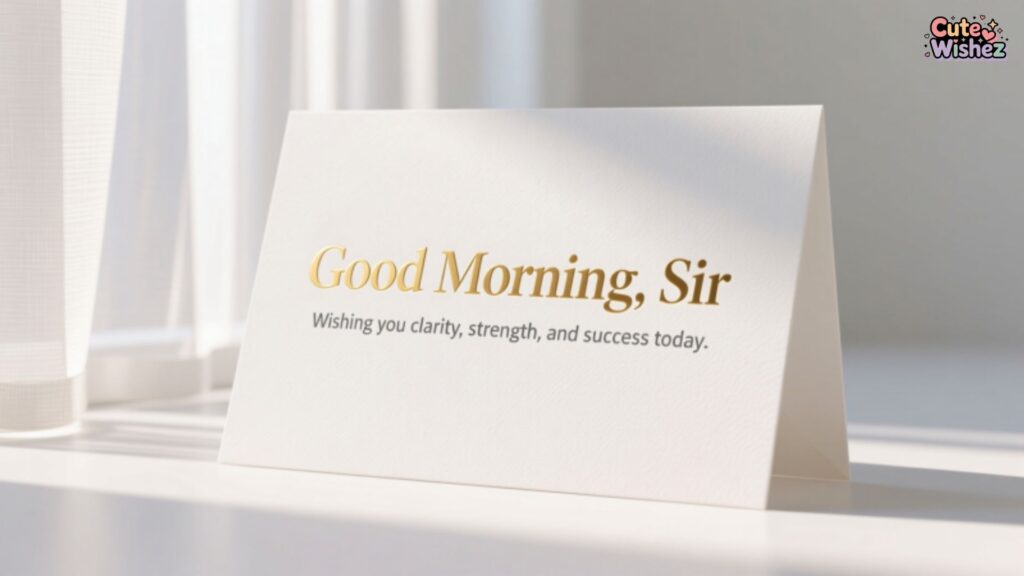 Professional Good Morning Message for Sir