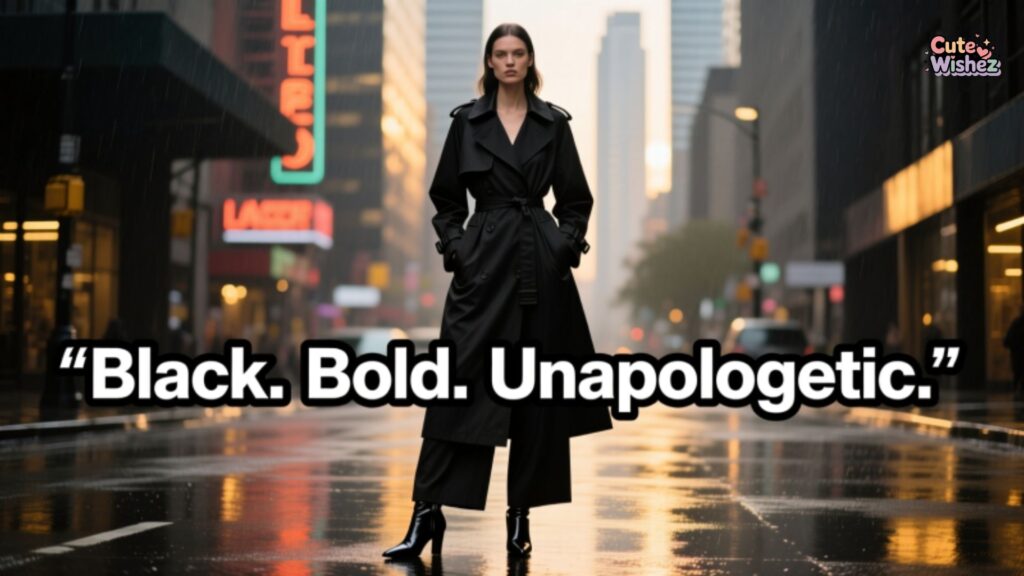 Short Black Outfit Captions For Instagram