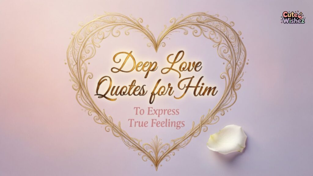 Deep Love Quotes for Him to Express True Feelings