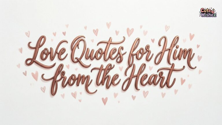 Love Quotes for Him from the Heart