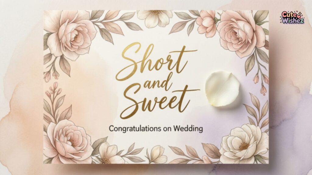 Short and Sweet Congratulations on Wedding Messages