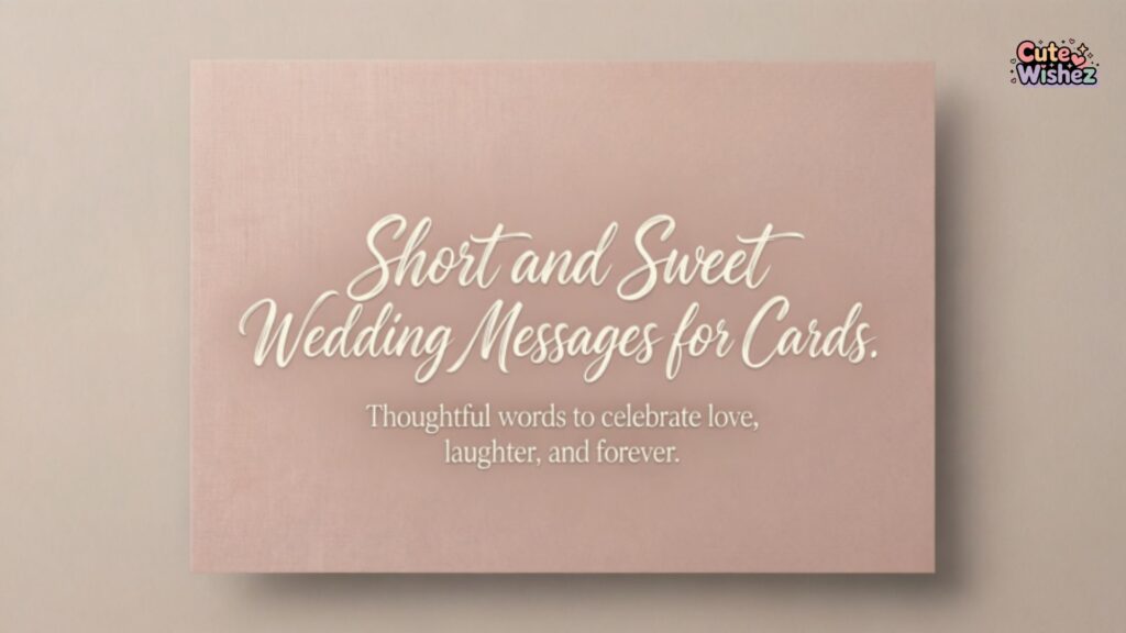 Short and Sweet Wedding Messages for Cards