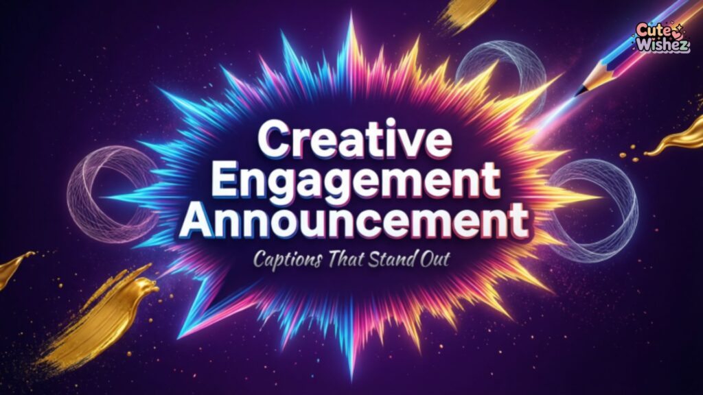 Creative Engagement Announcement Captions That Stand Out