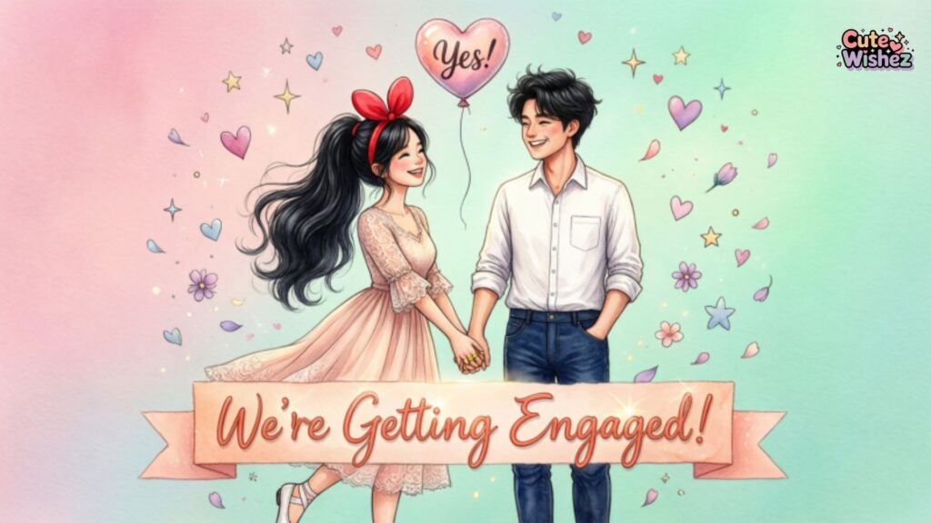 Cute Engagement Announcement Captions for Social Media