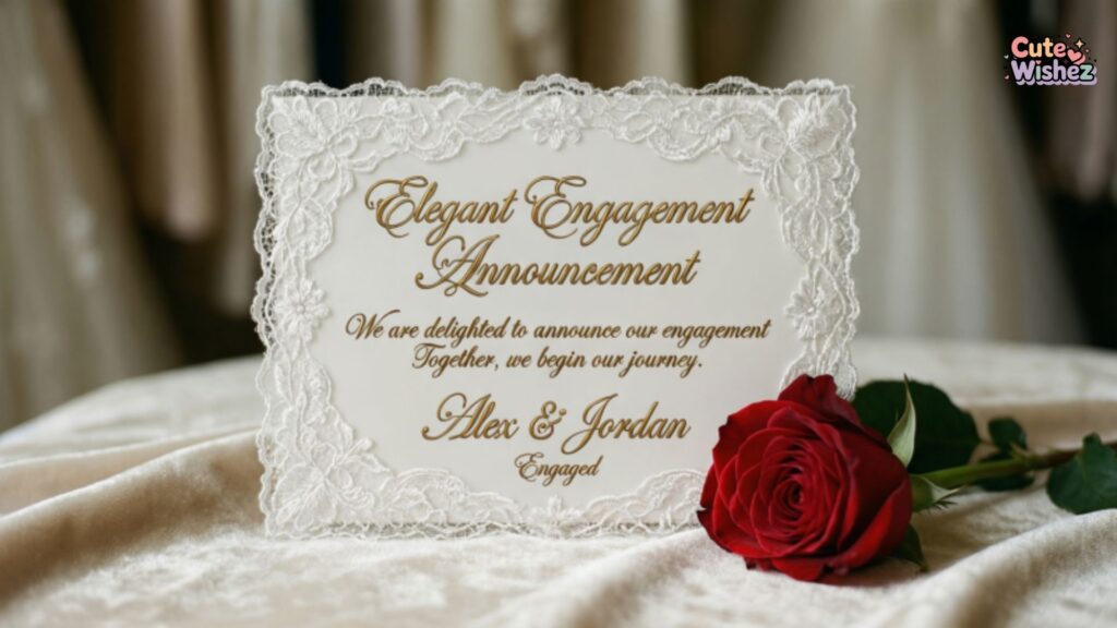 Elegant Engagement Announcement Captions for a Classy Reveal