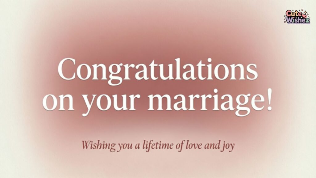 Formal Wedding Congratulations Messages