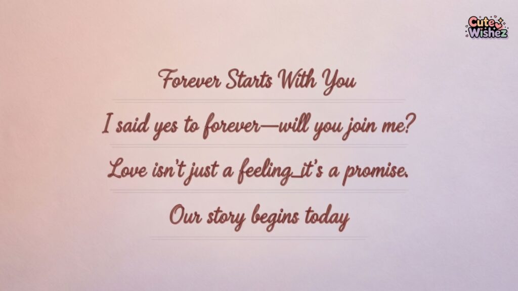 Romantic Engagement Captions