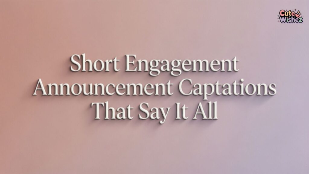 Short Engagement Announcement Captions That Say It All