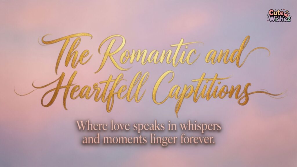 The Romantic and Heartfelt Captions