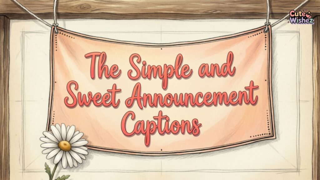 The Simple and Sweet Announcement Captions
