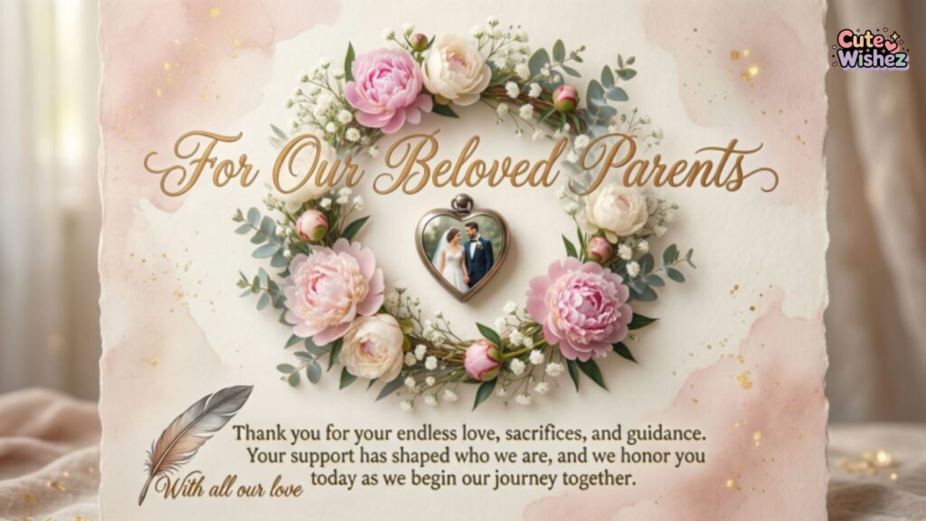 Wedding Messages for Parents