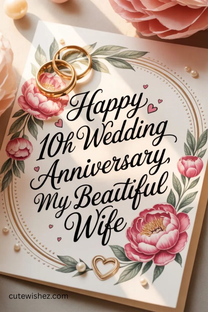 10th Wedding Anniversary Wishes for Wife