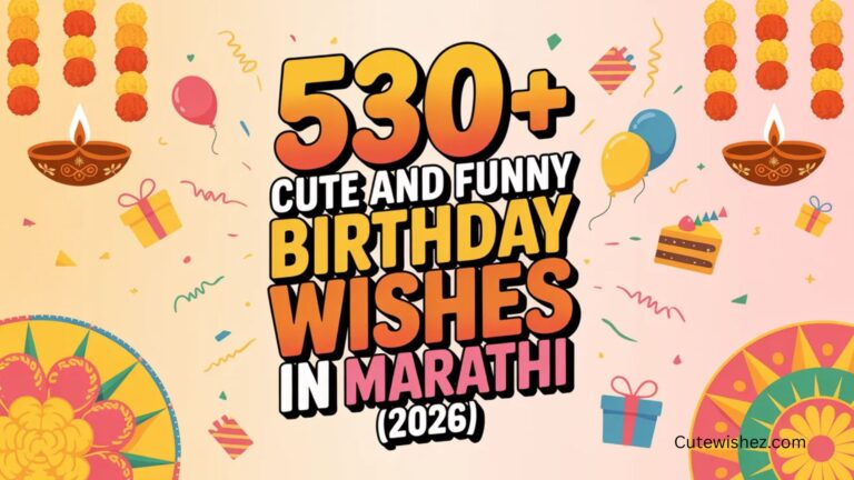 530+Cute and Funny Birthday Wishes in Marathi (2026)