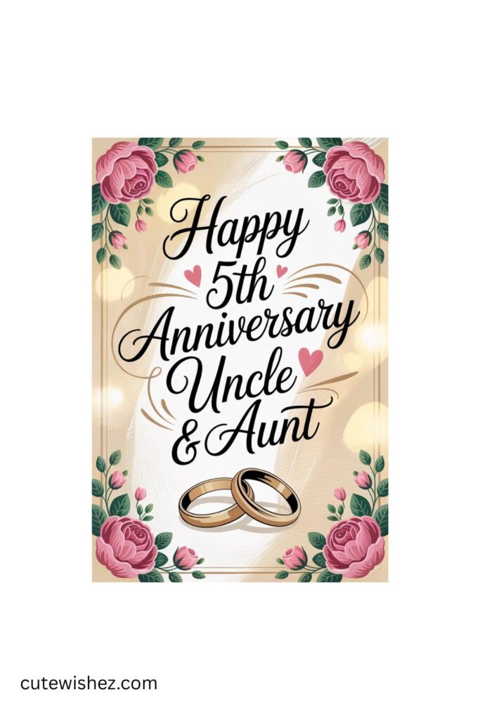 5th Anniversary Messages for Uncle and Aunt
