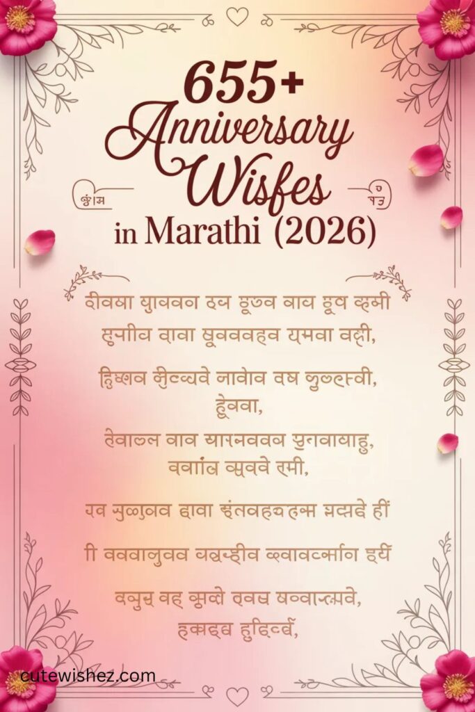 655+ Best Anniversary Wishes for Wife in Marathi (2026)