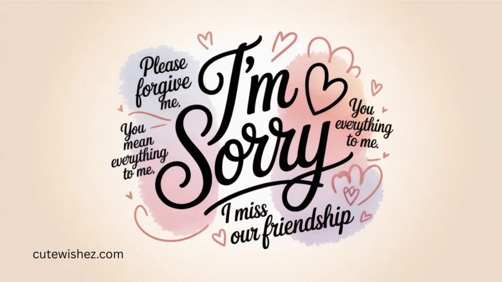 Best Friend Sorry Messages