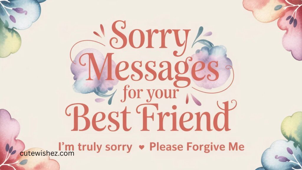 Heartfelt Long Sorry Messages for Your Best Friend 
