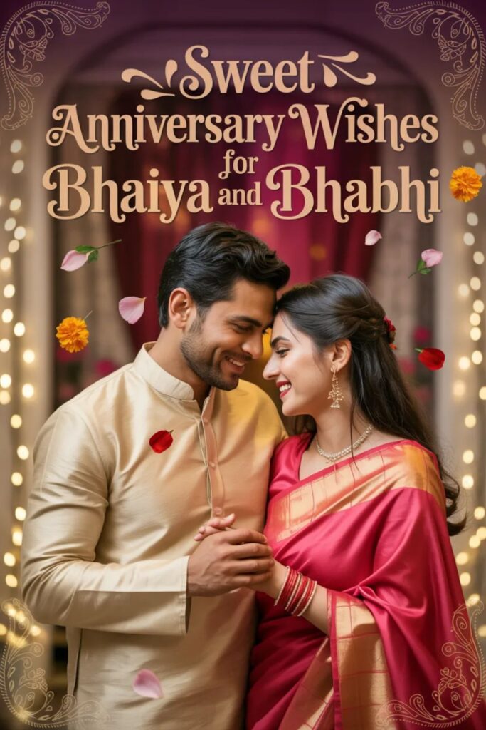 Sweet Anniversary Wishes for Bhaiya and Bhabhi