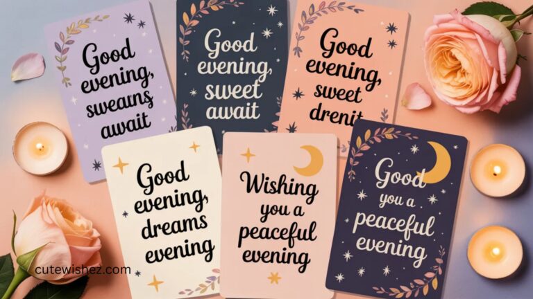Sweet and Cute Good Evening Messages