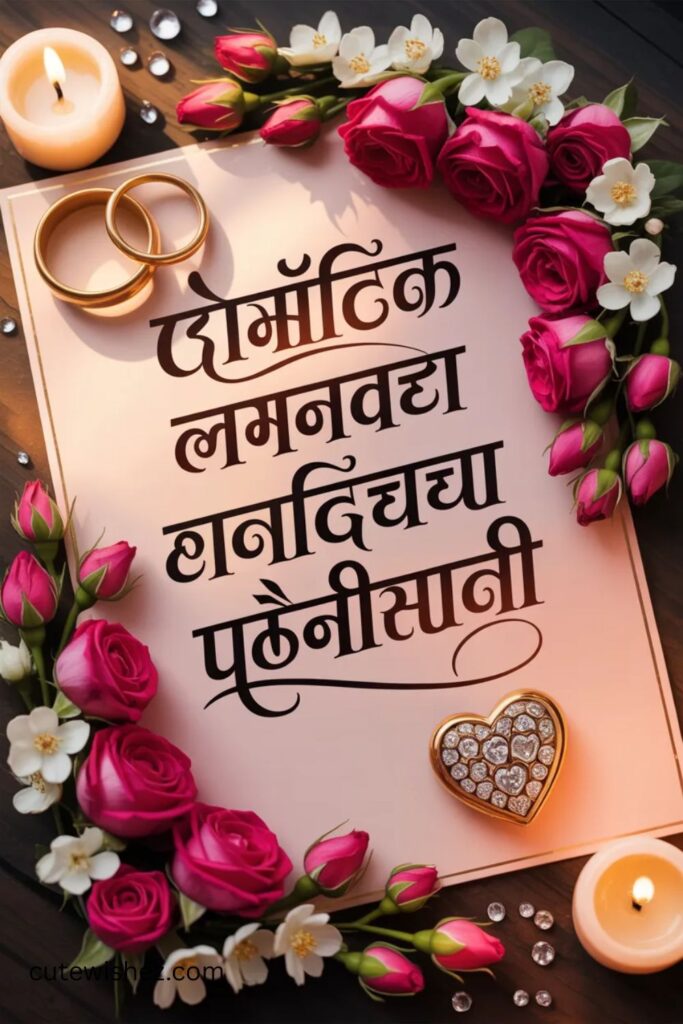 रोमँटिक लग्नाच्या वाढदिवसाच्या शुभेच्छा पत्नीसाठी