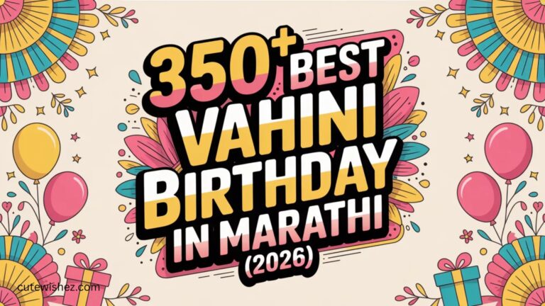 350+ Best Vahini Birthday Wishes in Marathi (2026)