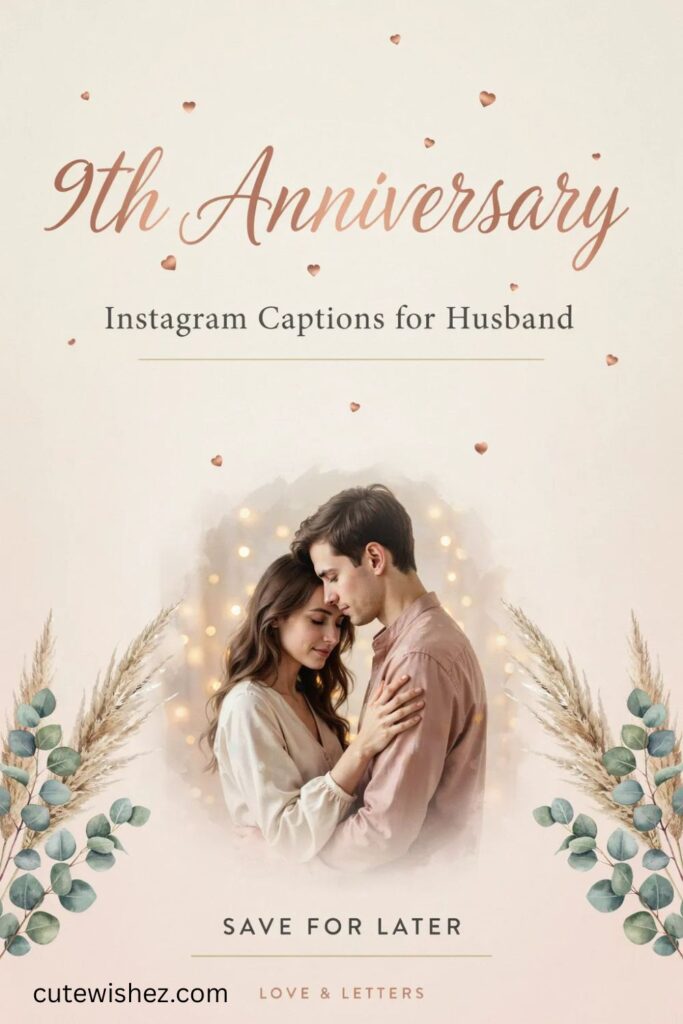 9th Anniversary Instagram Captions for Husband