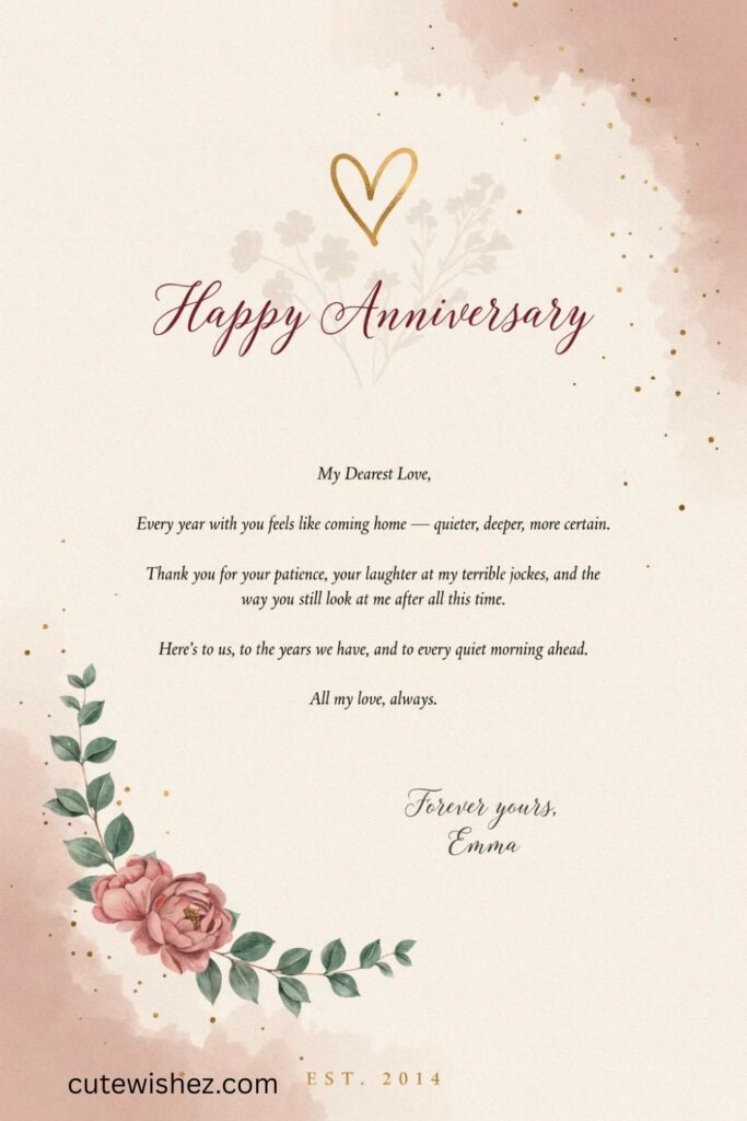 Anniversary Wishes for Husband from Wife