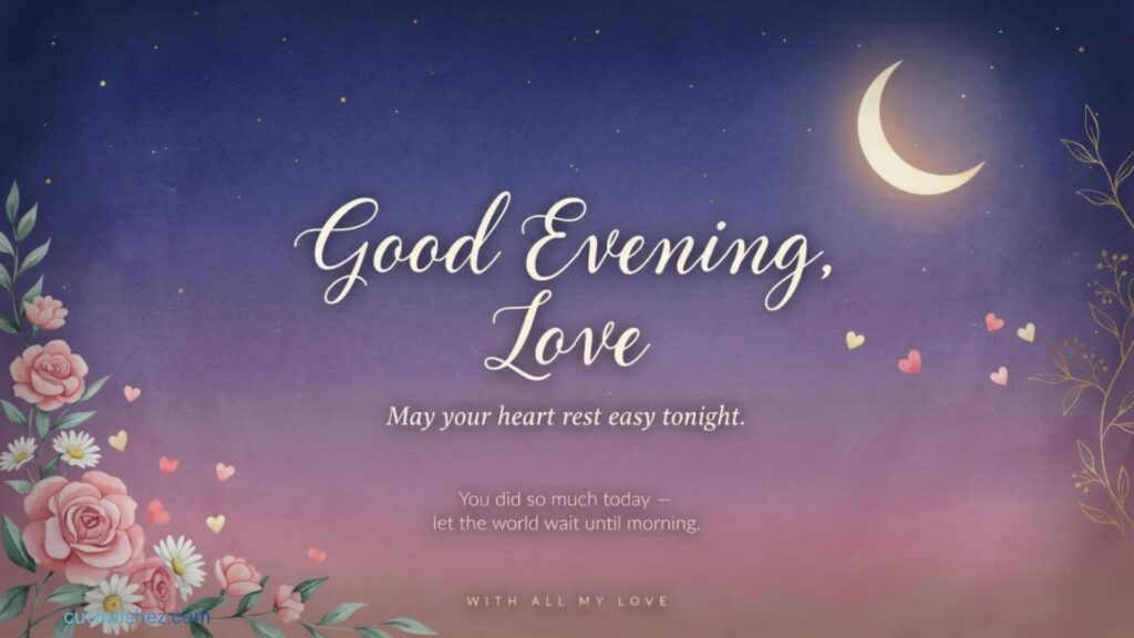 Good Evening Love Messages to Brighten Her Stressful Day