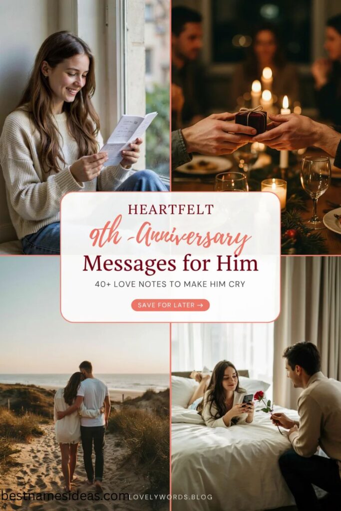 Heartfelt 9th Anniversary Messages for Him
