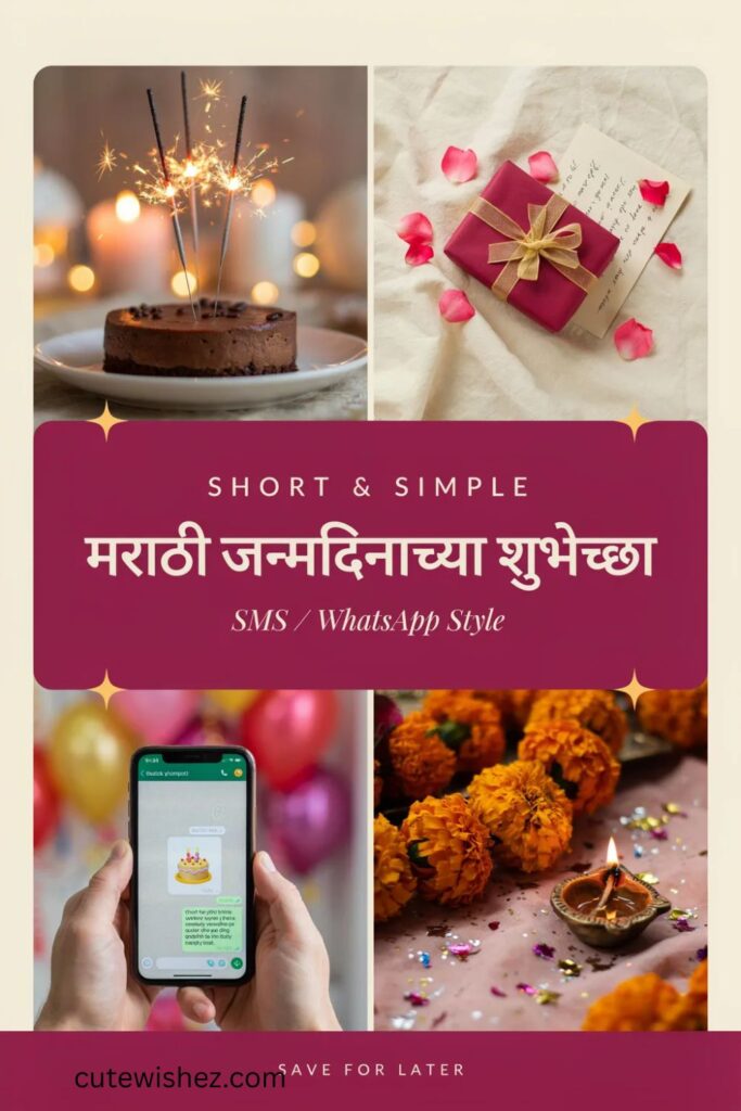 Short & Simple Marathi Birthday Wishes (SMSWhatsApp Style)