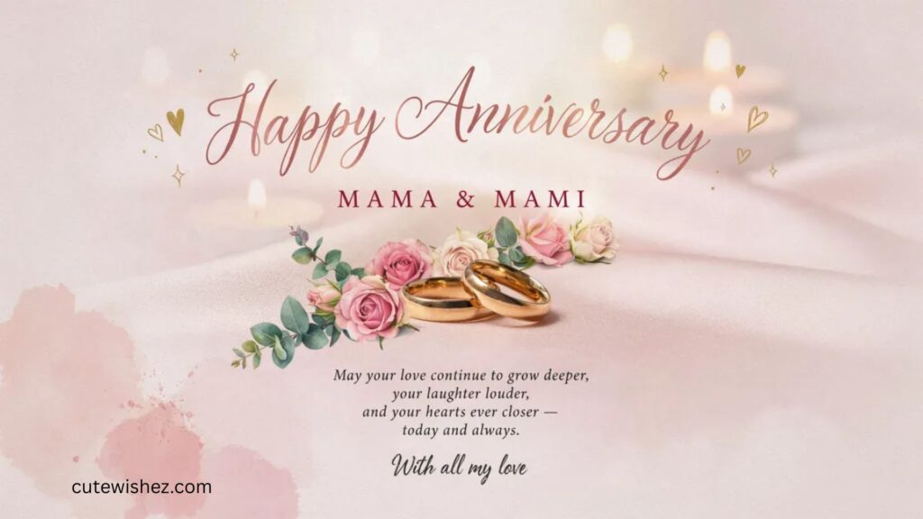 Wedding Anniversary Wishes for Mama Mami in English
