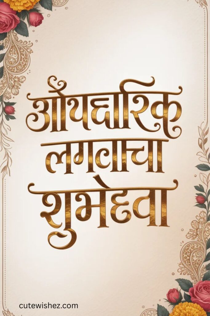 औपचारिक लग्नाच्या शुभेच्छा 