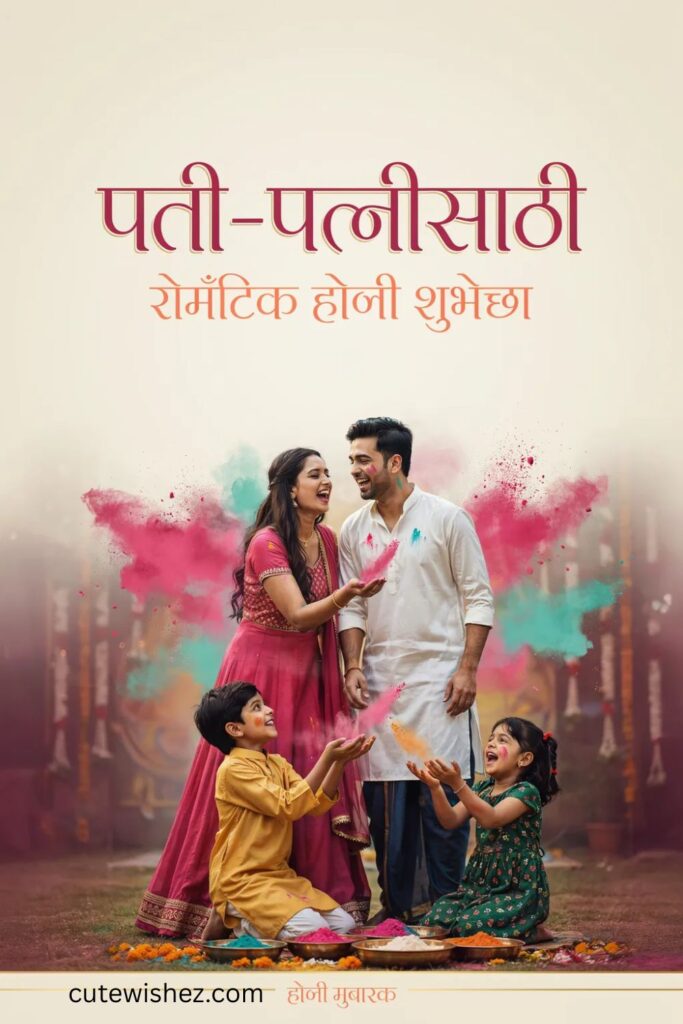 पती-पत्नीसाठी रोमँटिक होळी शुभेच्छा