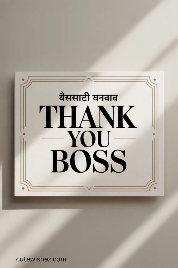 बॉससाठी धन्यवाद संदेश