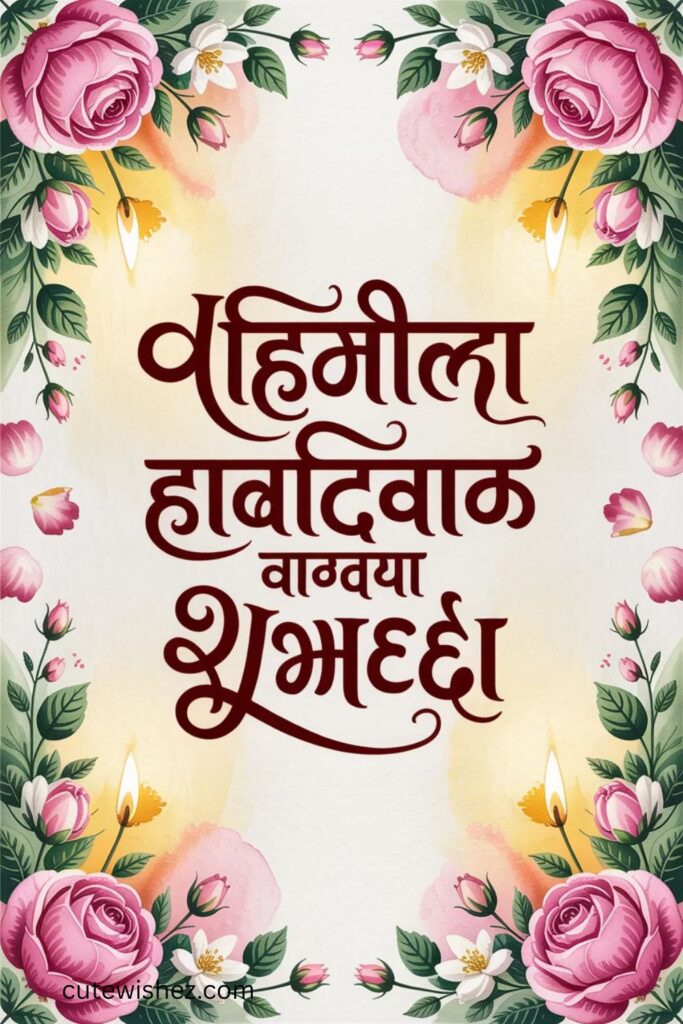 वहिनीला हार्दिक वाढदिवसाच्या शुभेच्छा